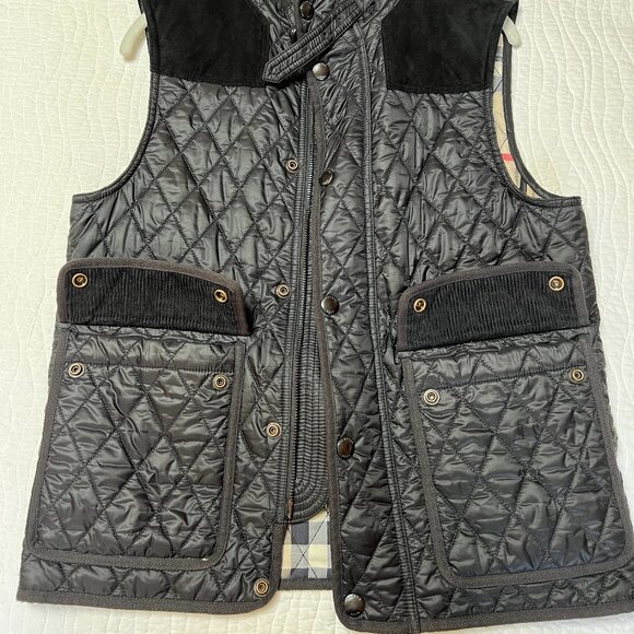 Burberry Brit Men's Rosston Diamond Quilted / Suede Vest - Picture 9 of 14